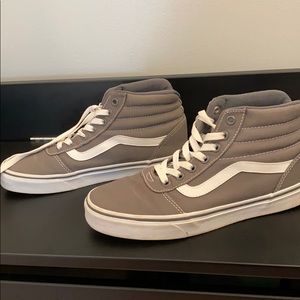 Grey high top vans
